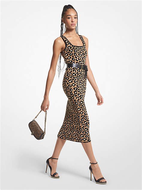 michael kors jacquard shoes|Michael Kors leopard dress.